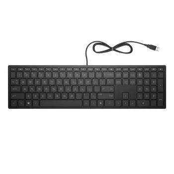 HP Pavilion Wired Keyboard 300, pilno dydžio (100%), laidinis, USB, mechaninė, juoda