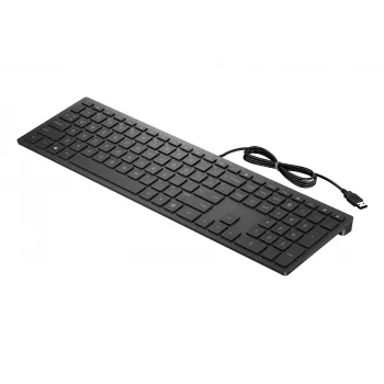 HP Pavilion Wired Keyboard 300, pilno dydžio (100%), laidinis, USB, mechaninė, juoda