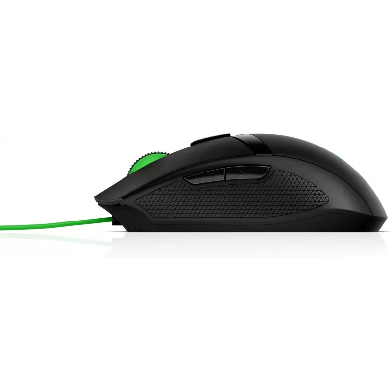 HP Pavilion Gaming Mouse 300, ambidekstrinė, optinė, USB Type-A, 5000 DPI, juoda, žalia