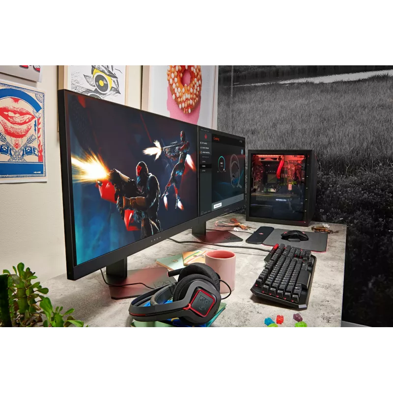HP OMEN X 27 kompiuterio monitorius 68,6 cm (27 colių) 2560 x 1440 pikselių Quad HD juodas (atnaujinta prekė)