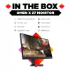 HP OMEN X 27 kompiuterio monitorius 68,6 cm (27 colių) 2560 x 1440 pikselių Quad HD juodas (atnaujinta prekė)