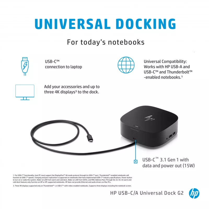HP USB-C/A Universal Dock G2 universalus dokas