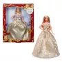 Barbie Signature 2025 Kalėdinė mados lėlė, kolekcinė, blondinė su sidabrine ir auksine suknele