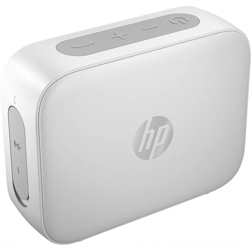 HP Silver Bluetooth garsiakalbis 350, belaidis, baltas, universalus, įmontuota baterija, 180 g, 78.5 mm