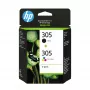 HP 305 2 vnt. rinkinys Originalūs rašalo kasetės, juoda/trispalvė