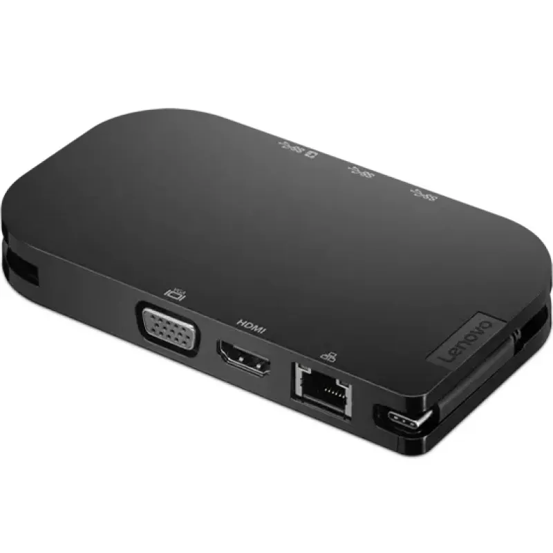 Lenovo 4X91H02421 USB-C stotelė 5000 Mbit/s Juoda