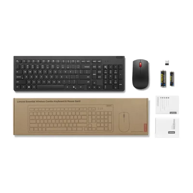 Lenovo 4X31R64497 belaidė klaviatūra ir pelė Office RF Wireless Nordic Juoda