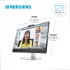 HP E27m G4 QHD USB-C konferencinis monitorius, 68,6 cm (27 col.), 2560 x 1440 pikselių, Quad HD, LCD, 5 ms, juodas, sidabrinis