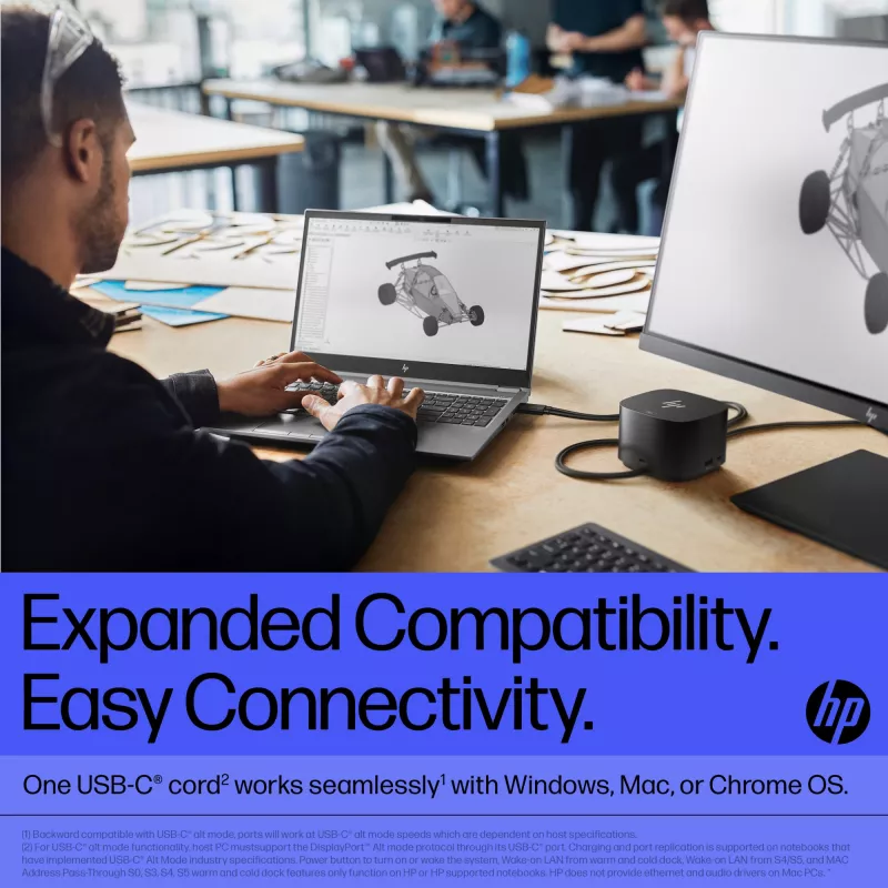 HP Thunderbolt Dock 280W G4 – laidinis dokas su Thunderbolt 4, juodas
