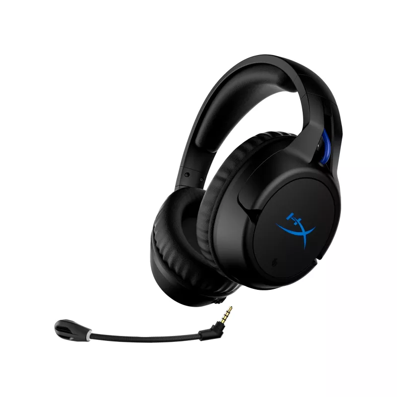 HyperX Cloud Flight – belaidės žaidimų ausinės (juoda-mėlyna) PS5/PS4