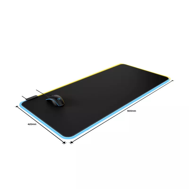 HyperX Pulsefire Mat - RGB žaidimų pelės kilimėlis - audinys (XL)