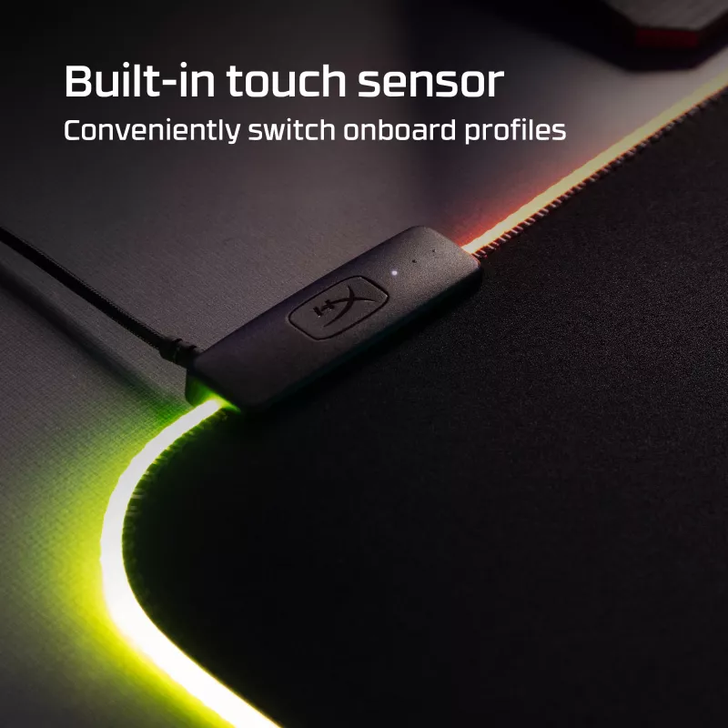 HyperX Pulsefire Mat - RGB žaidimų pelės kilimėlis - audinys (XL)
