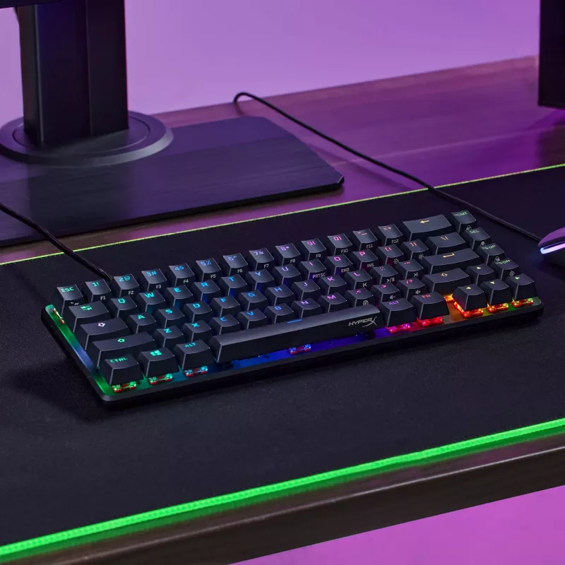HyperX Alloy Origins 65 – mechaninė žaidimų klaviatūra – HX Aqua (JAV išdėstymas)