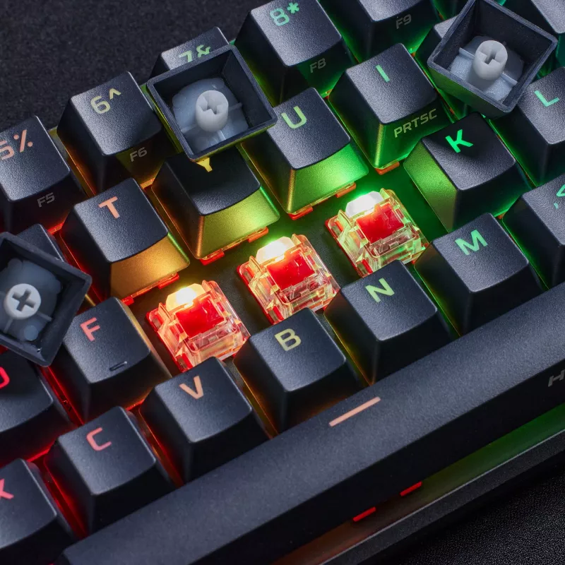 HyperX Alloy Origins 65 – mechaninė žaidimų klaviatūra – HX Aqua (JAV išdėstymas)