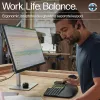 HP 965 ergonomiška belaidė klaviatūra, pilno dydžio (100 %), RF belaidė + Bluetooth, membraninė, juoda