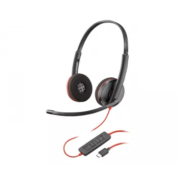 Ausinės POLY Blackwire C3220 Stereo USB-C su nešiojimo dėklu