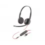 Ausinės POLY Blackwire 3225 Stereo USB-A laidinės biuro skambučių centrui