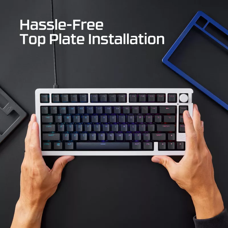 Pakeitimo viršutinė plokštė mechaninei klaviatūrai Kingston HyperX Alloy Rise 85U09AA Balta