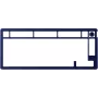 Mechaninė klaviatūra KINGSTON HyperX Alloy Rise 75 Top Plate Navy Blue (85U15AA)