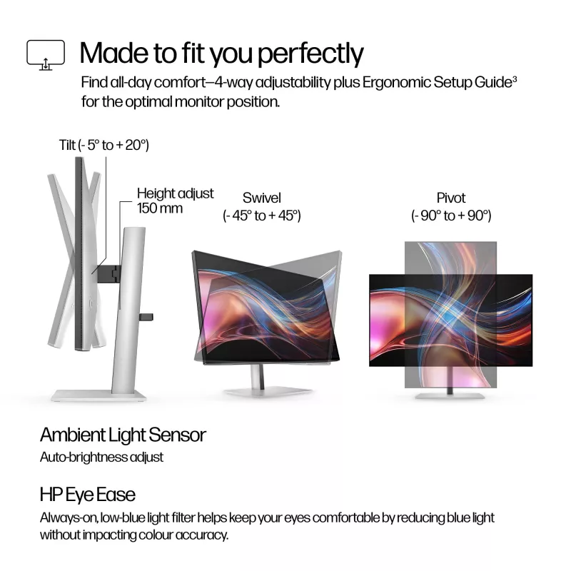 HP Series 7 Pro 27 colių QHD Thunderbolt 4 Monitorius - 727pu