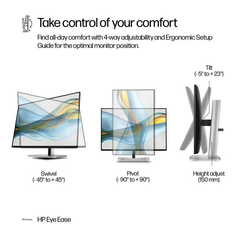 HP Series 5 Pro 24 colių WUXGA monitorius - 524pn, 61 cm (24 colių), 1920 x 1200 pikselių, WUXGA, LCD, 5 ms, Juodas