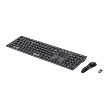 HP 720 belaidė klaviatūra, daugiaįrenginė, įkraunama, pilno dydžio (100%), USB + Bluetooth, mechaninė, QWERTY, juoda