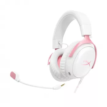 HyperX Cloud III – Žaidimų ausinės (balta/rožinė)