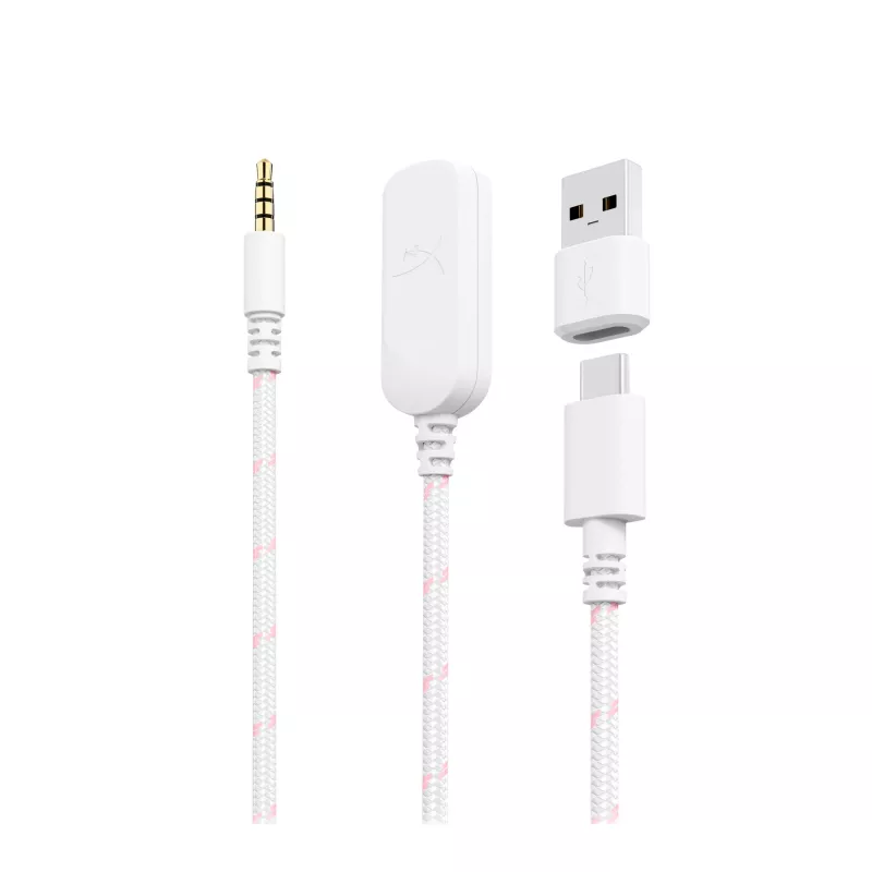 HyperX Cloud III – Žaidimų ausinės (balta/rožinė)