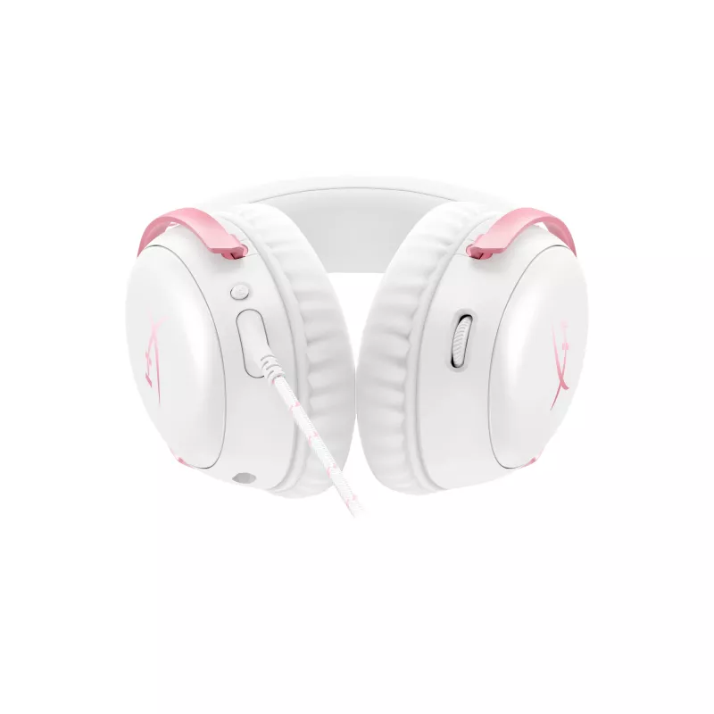 HyperX Cloud III – Žaidimų ausinės (balta/rožinė)