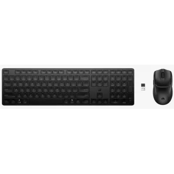 Klaviatūros ir pelės rinkinys HP 495C – belaidė pilno dydžio klaviatūra, kelių įrenginių pelė, USB/RF/Bluetooth, juoda