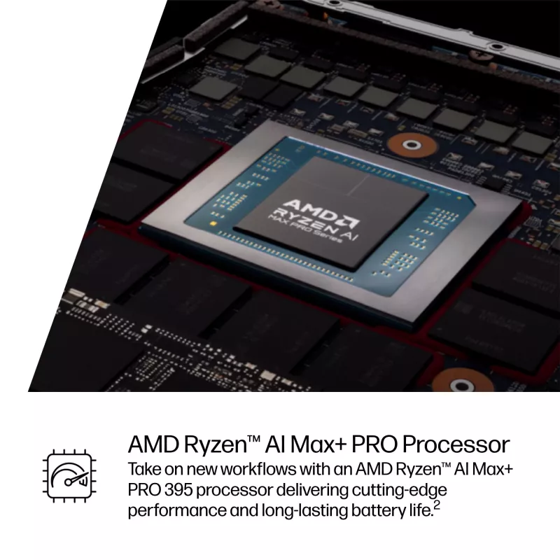 HP ZBook Ultra G1a Copilot+ PC AMD Ryzen AI Max+ PRO 395 35,6 cm (14 colių) jutiklinis ekranas 2.8K 64 GB LPDDR5x-SDRAM Wi-Fi 7 (802.11be) Windows 11 Pro AI darbo stotis, AI PC sidabrinė
