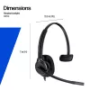 Pridėtinis stereo ausinių rinkinys HP POLY Mission 425 Classic, USB jungtis, 126 g