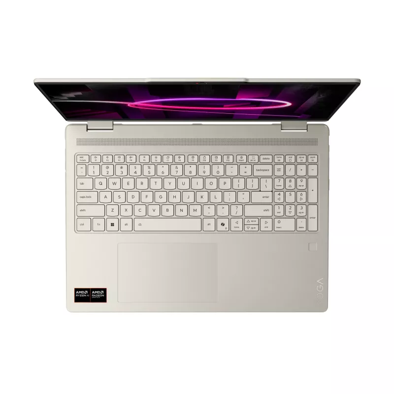 Lenovo Yoga 7 2-in-1 16AGP11 Copilot+ PC AMD Ryzen™ AI 7 445 hibridinis nešiojamas kompiuteris 40,6 cm (16 colių) jutiklinis ekranas WQXGA+ 32 GB LPDDR5x-SDRAM 1 TB SSD Wi-Fi 7 (802.11be) Windows 11 Home Seashell