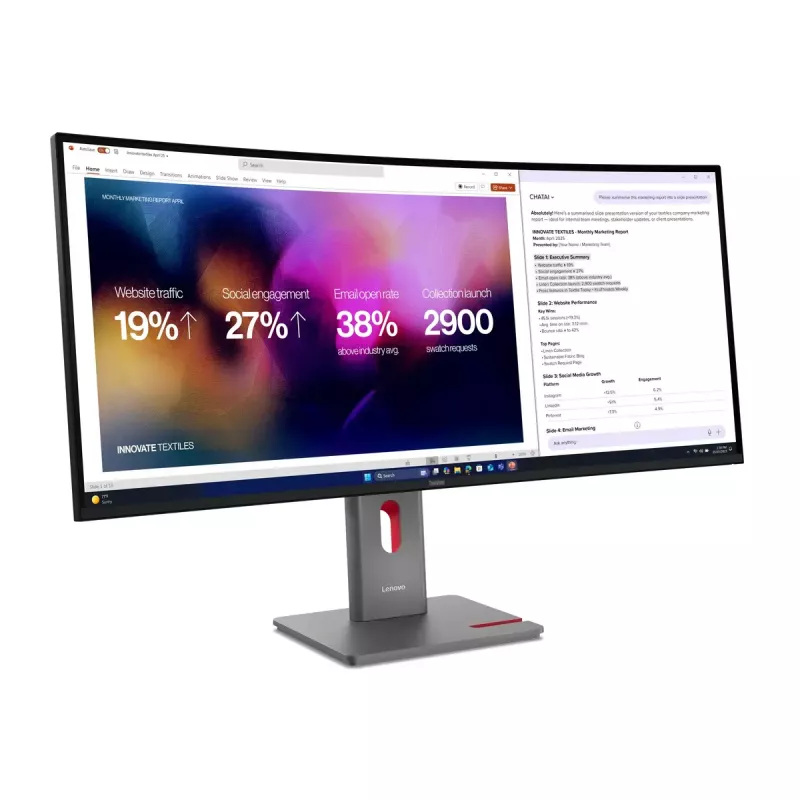 Monitorius Lenovo ThinkVision P40WD-40 39.7 colio WUHD 5120x2160 LCD 21:9 6 ms USB garsiakalbiai Reguliuojamas aukštis VESA