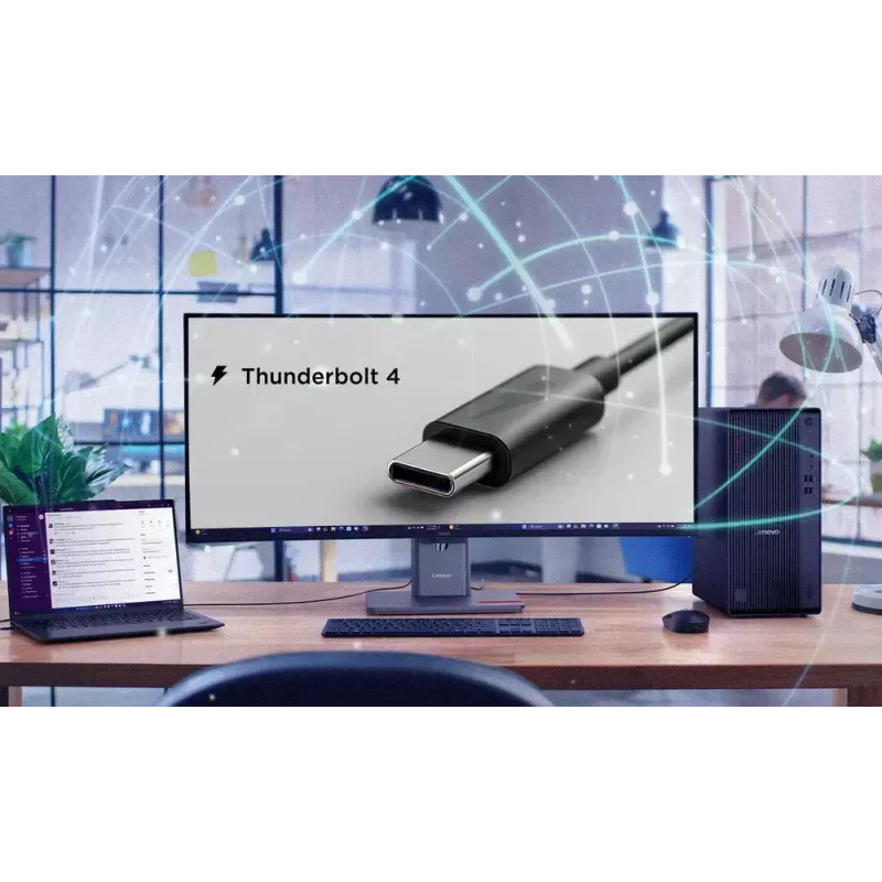 Monitorius Lenovo ThinkVision P40WD-40 39.7 colio WUHD 5120x2160 LCD 21:9 6 ms USB garsiakalbiai Reguliuojamas aukštis VESA