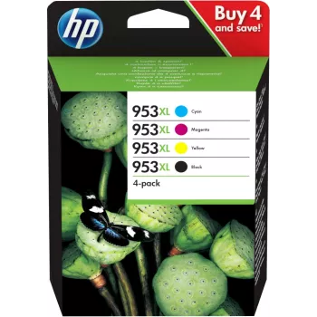 HP 953XL original kasetė High (XL) talpa juoda, žydra, raudona, geltona