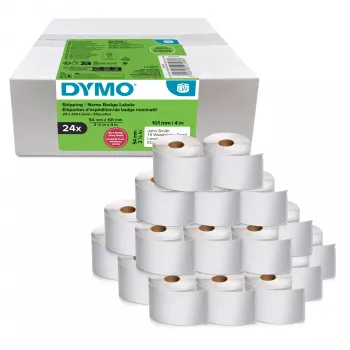 Dymo LabelWriter etikečių ritinėlių pakuotė 101 x 54 mm, baltos popierinės etiketės, 24 ritinėliai (220 etikečių/ritinėlyje)