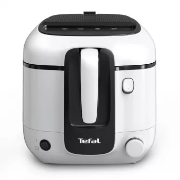 Gruzdintuvė Tefal Super Uno FR3101 – viena 1800 W, 1,5 kg maisto talpa, 2,2 L aliejaus, juoda/balta