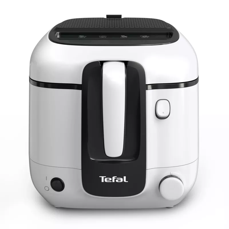 Gruzdintuvė Tefal Super Uno FR3101 – viena 1800 W, 1,5 kg maisto talpa, 2,2 L aliejaus, juoda/balta