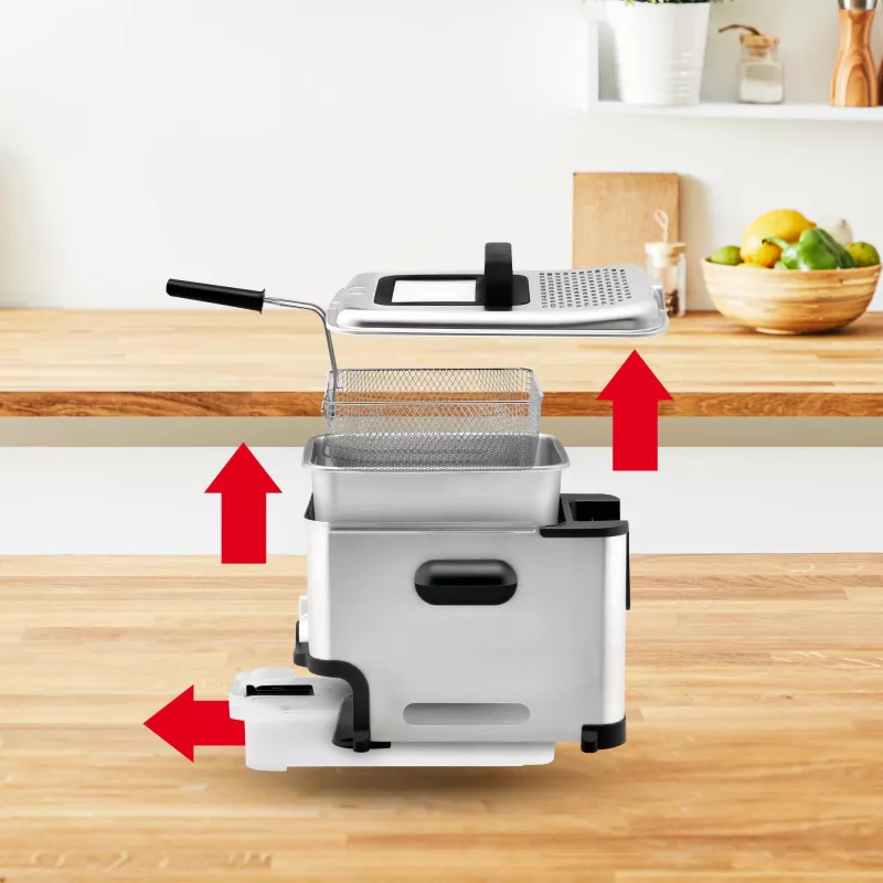 Gruzdintuvė Tefal FR8041, 3.5 L, 2300 W, sidabrinė