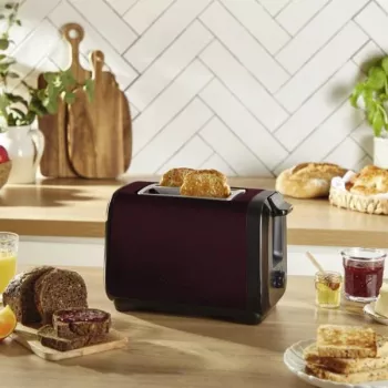 Skrudintuvas MOULINEX LT5S05E0 — 2 griežinėliai, 1300 W, nerūdijančio plieno korpusas, juodas/raudonas