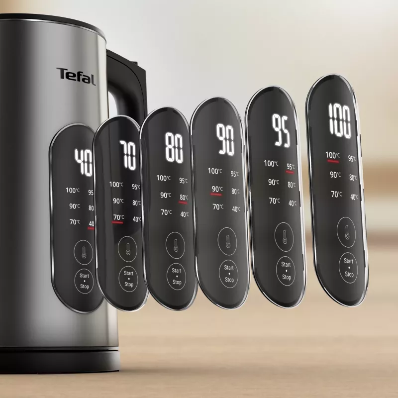 Tefal Selection KI871DE0 elektrinis virdulys 1,7 L 1500 W Juoda, Nerūdijantis plienas