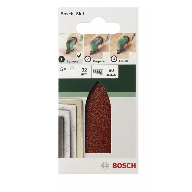 Bosch 2609256A39 šlifavimo lakštų rinkinys 5 vnt.
