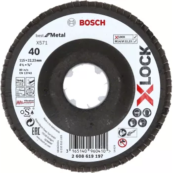 Bosch 2 608 619 197 šlifavimo diskas su atvartais
