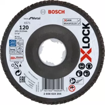 Šlifavimo diskas Bosch X-LOCK X571 BEST FOR METAL