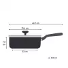 Tefal Change Black C4763225 keptuvė wok tipo, apvali, 24 cm, 3.3 L