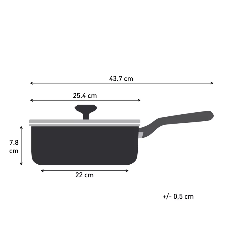 Tefal Change Black C4763225 keptuvė wok tipo, apvali, 24 cm, 3.3 L