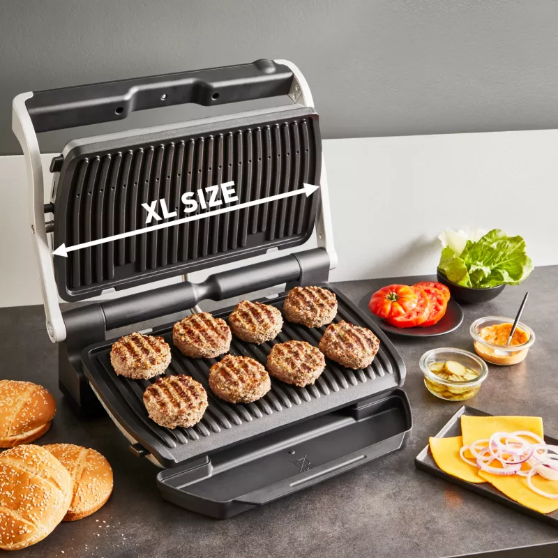 Kontaktinė grilio keptuvė Tefal Optigrill+ XL GC727D10 – 2000 W, stačiakampis metalinis korpusas