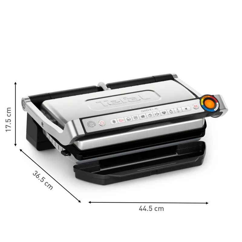 Kontaktinė grilio keptuvė Tefal Optigrill+ XL GC727D10 – 2000 W, stačiakampis metalinis korpusas