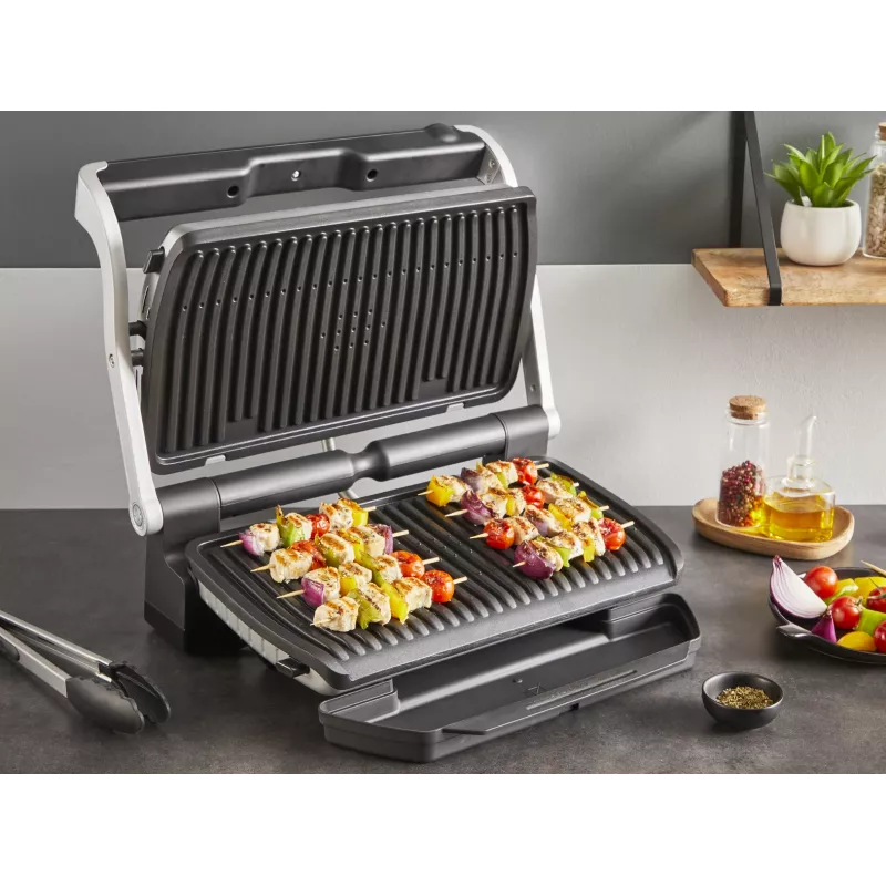 Kontaktinė grilio keptuvė Tefal Optigrill+ XL GC727D10 – 2000 W, stačiakampis metalinis korpusas